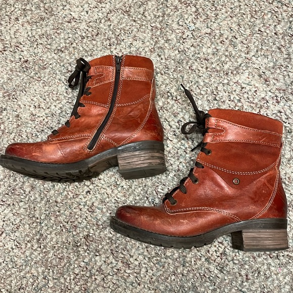 Dromedaris leather fleece lined boots withh zip side - Picture 5 of 10